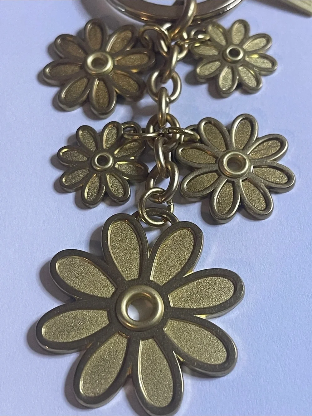 Coach Gold Daisy Cluster Keychain and Coach Pen